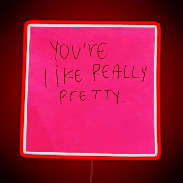 Cute Pretty Happy Pink Mean Girls Aesthetic Vsco RGB Neon Sign