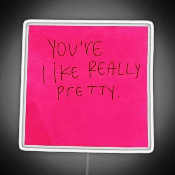 Cute Pretty Happy Pink Mean Girls Aesthetic Vsco RGB Neon Sign