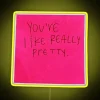 Pastel Pink Mean Girls Inspired Aesthetic Vsco Neon Light Sign