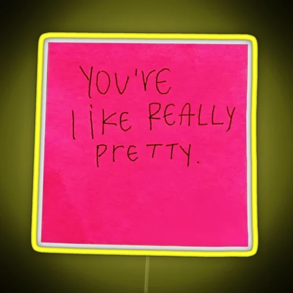 Cute Pretty Happy Pink Mean Girls Aesthetic Vsco RGB Neon Sign