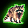Cute raccoon animal neon night light decorative wall art