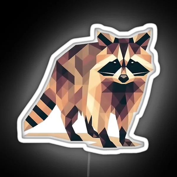 Cute Raccoon RGB Neon Sign