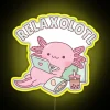 RGB Neon Sign with Amusing Axolotl Design for Relaxation Zones