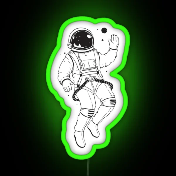 Cute Spaceman Astronaut Led RGB Neon Sign