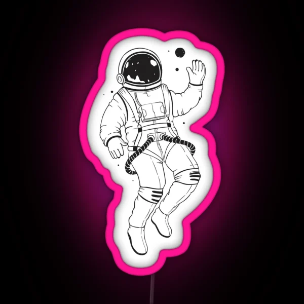 Cute Spaceman Astronaut Led RGB Neon Sign