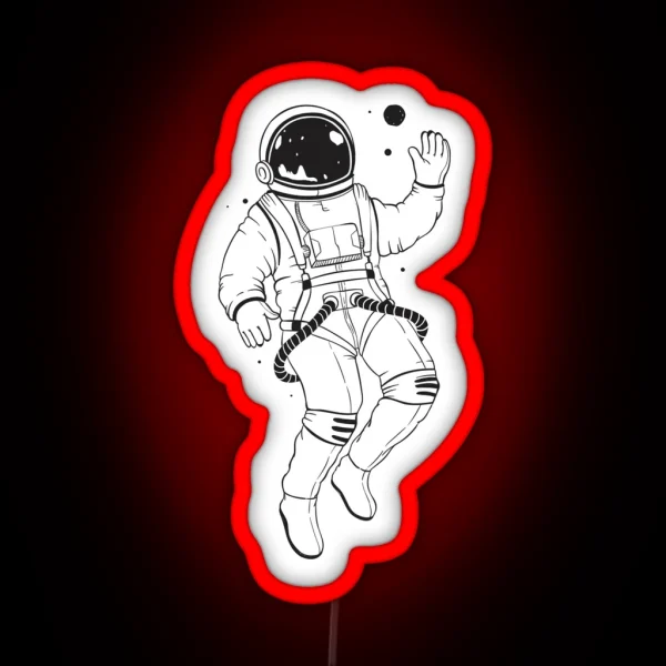 Cute Spaceman Astronaut Led RGB Neon Sign