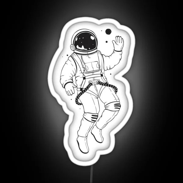 Cute Spaceman Astronaut Led RGB Neon Sign