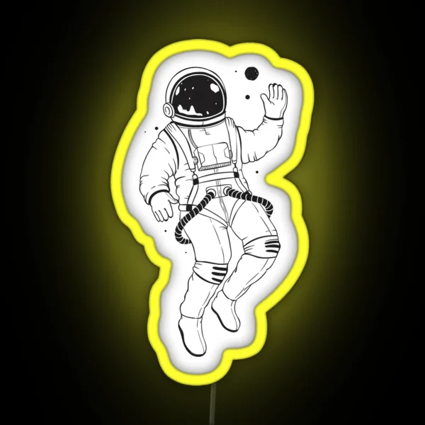 Cute Spaceman Astronaut Led RGB Neon Sign
