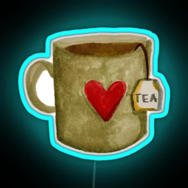 Cute Tea Cup RGB Neon Sign