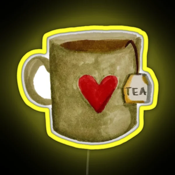 Cute Tea Cup RGB Neon Sign
