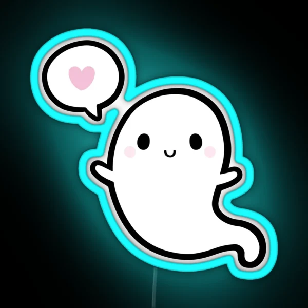 Cutie Ghost Nikury RGB Neon Sign