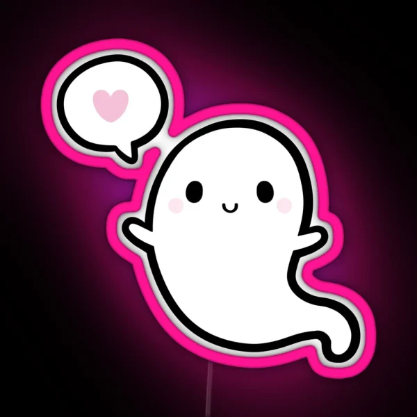 Cutie Ghost Nikury RGB Neon Sign