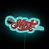 RGB Color Changing Neon Sign with Dartboard Graphics Design Artwork