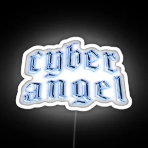 Cyber Angel Cybercore Y2K Design RGB Neon Sign