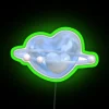 Vintage Y2K Cyber Blue Neon Heart Sign for Retro Decor Inspiration