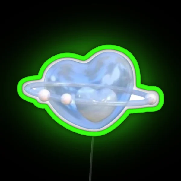 Cyber Blue Heart Y2k Pinterest Led Gorpcore RGB Neon Sign