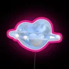 Vibrant Cyber Blue Neon Heart Sign for Gorpcore Y2K Decor Inspirations