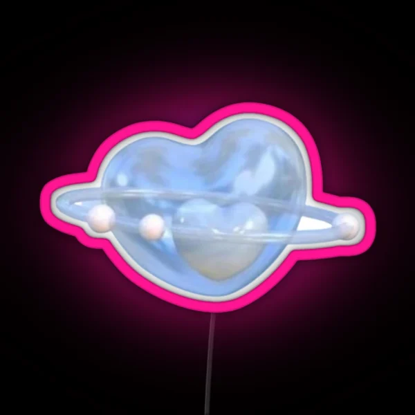 Cyber Blue Heart Y2k Pinterest Led Gorpcore RGB Neon Sign