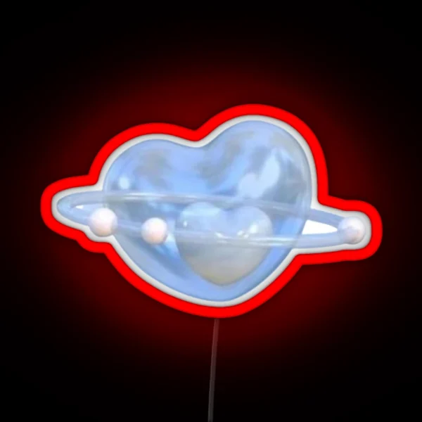Cyber Blue Heart Y2k Pinterest Led Gorpcore RGB Neon Sign