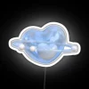 Cyber Blue Heart Neon Sign Y2K Aesthetic Gorpcore Decor Accents