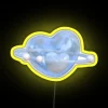 Neon Cyber Sign with RGB LEDs in Gorpcore Blue Accents