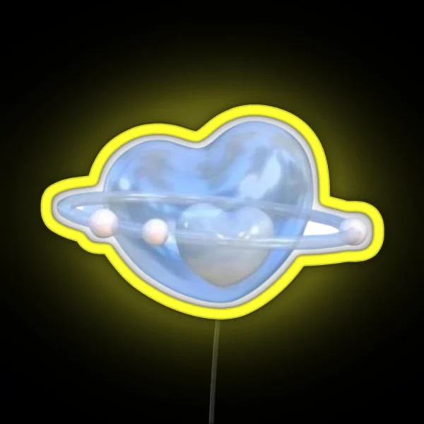 Cyber Blue Heart Y2k Pinterest Led Gorpcore RGB Neon Sign