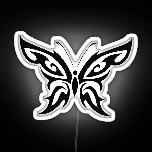 Cyber Y2k Butterfly Black RGB Neon Sign