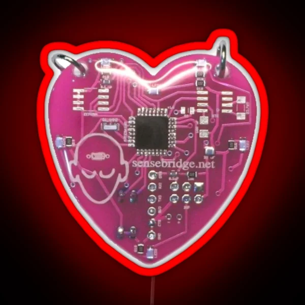 Cyber Y2K Heart RGB Neon Sign