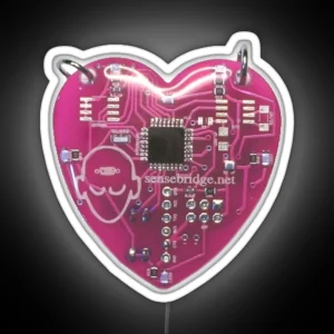 Cyber Y2K Heart RGB Neon Sign