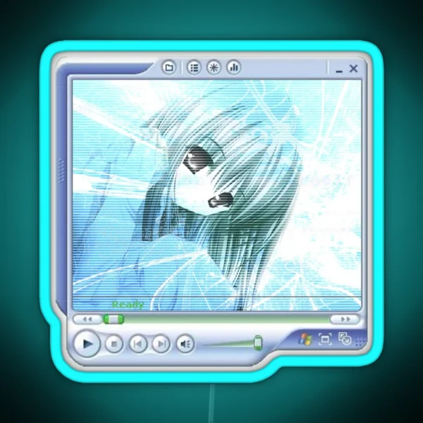 Cyberbore Webcore Anime Girl RGB Neon Sign