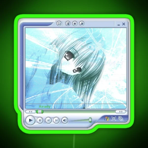 Cyberbore Webcore Anime Girl RGB Neon Sign