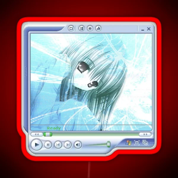 Cyberbore Webcore Anime Girl RGB Neon Sign