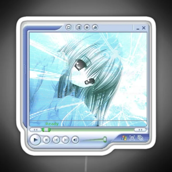 Cyberbore Webcore Anime Girl RGB Neon Sign