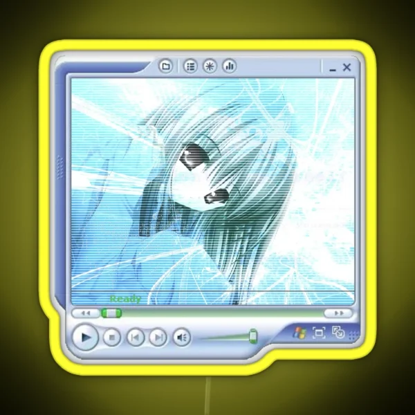 Cyberbore Webcore Anime Girl RGB Neon Sign