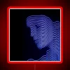 Bold cyberpunk theme LED light box with colorful glowing accents.