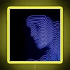 Vibrant cyber-style LED signs with customizable color RGB digital display.