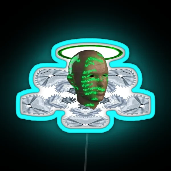 Cybercore Angel Head RGB Neon Sign