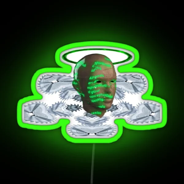 Cybercore Angel Head RGB Neon Sign