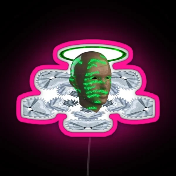 Cybercore Angel Head RGB Neon Sign