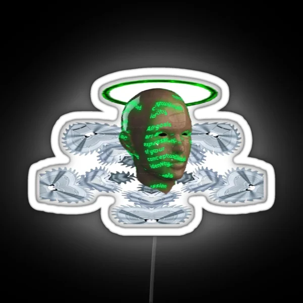 Cybercore Angel Head RGB Neon Sign