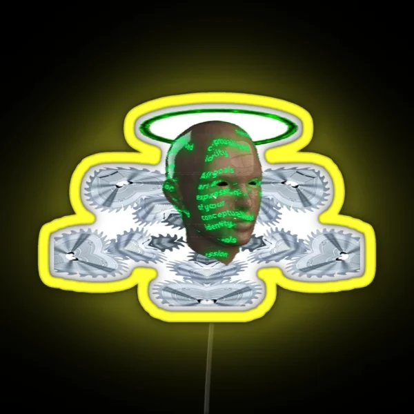 Cybercore Angel Head RGB Neon Sign