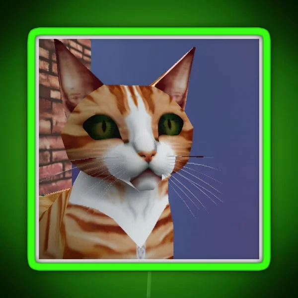 Cybercore Kitty Cat RGB Neon Sign