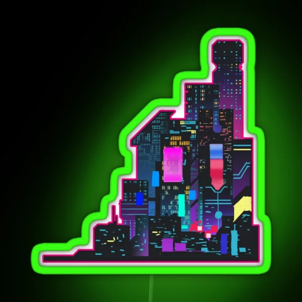 Cyberpunk City RGB Neon Sign