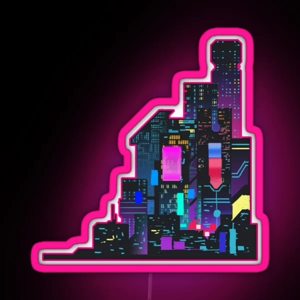 Cyberpunk City RGB Neon Sign