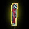 High-tech cyber security warning system with vibrant red digital display