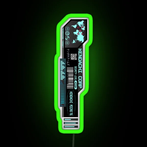 Cyberpunk Corporation Security Level High Micro 76 RGB Neon Sign