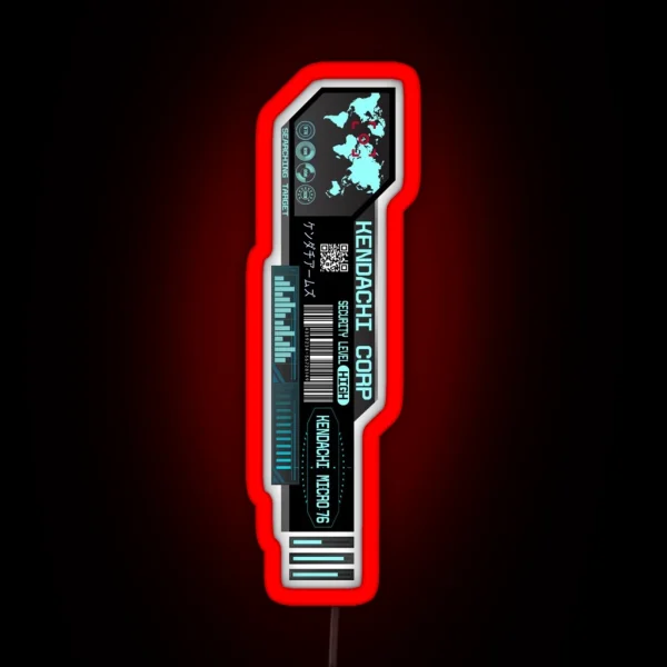 Cyberpunk Corporation Security Level High Micro 76 RGB Neon Sign