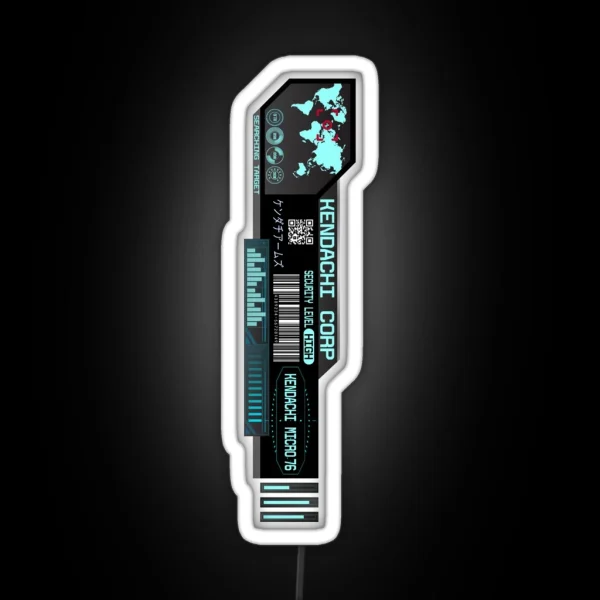 Cyberpunk Corporation Security Level High Micro 76 RGB Neon Sign