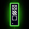Neon cyberpunk inspired rgb color changing led home decor sign
