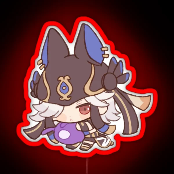 Cyno Chibi Kawaii Genshin Impact RGB Neon Sign